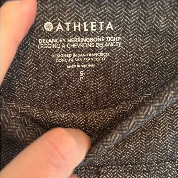 Athleta Delancey Gray Herringbone Leggings - Picture 3 of 4